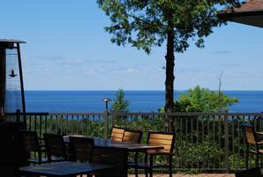 The Landmark Resort | Egg Harbor | The beautiful blue water of the bay of Green Bay just outside the Carrington