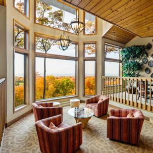 Gorgeous fall views from one of our lobbies