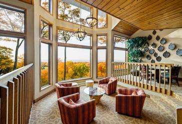 Gorgeous fall views from one of our lobbies
