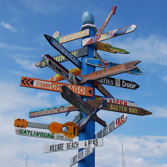 Where is Door County located on the map?