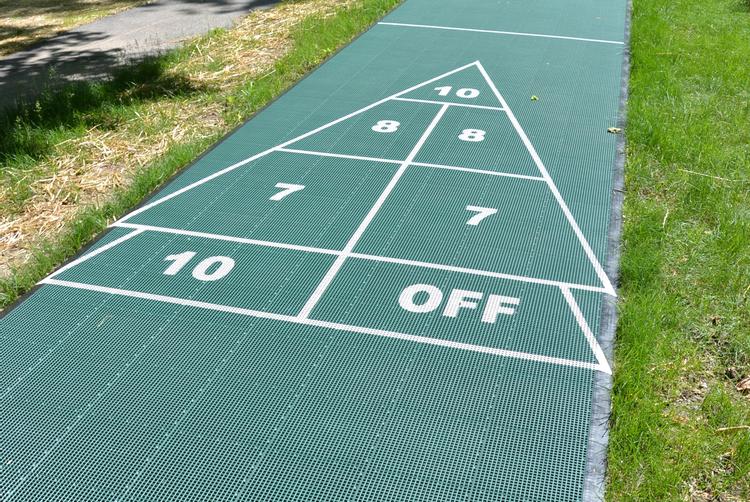 Shuffleboard is a popular game at the Landmark Resort.