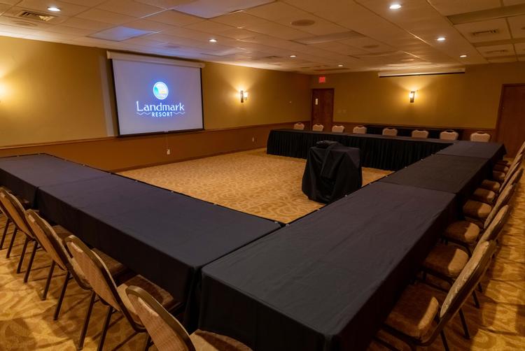 The Regatta Room is one of the largest meeting spaces at the Landmark Resort