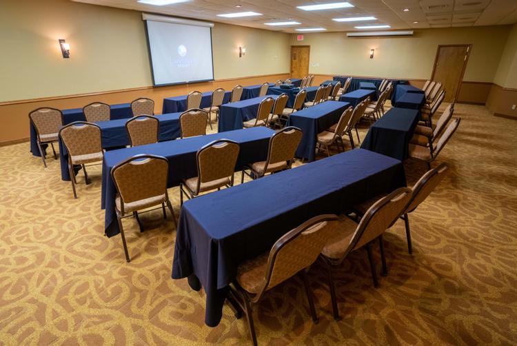 The Regatta Room is one of the largest meeting spaces at the Landmark Resort