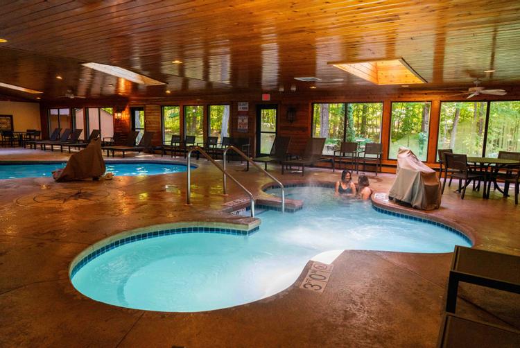 Each lodging building houses its own whirlpool for your convenience